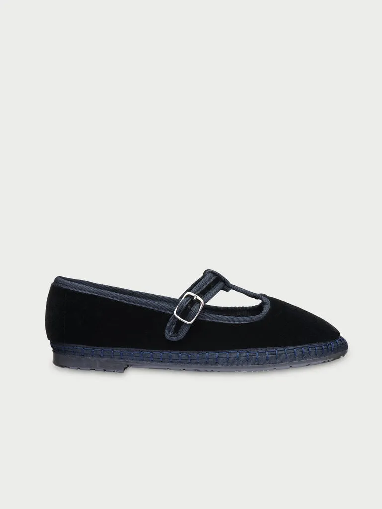 Flagelus Lewis Oxford Navy pantofi catifea bleumarin