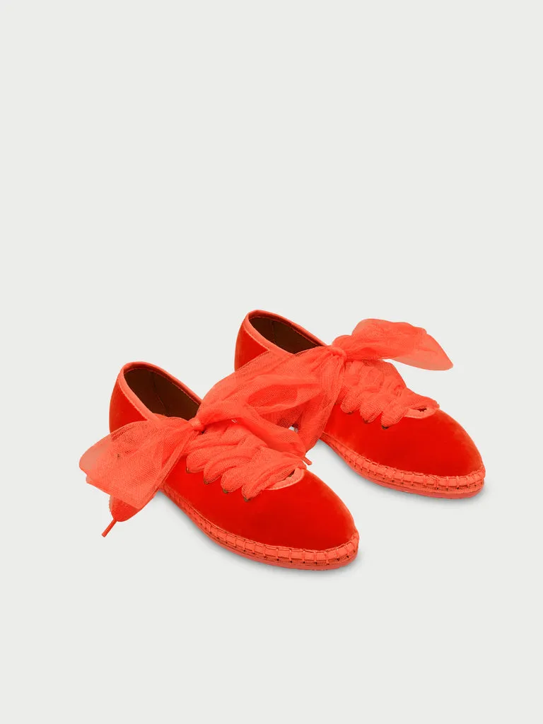 Flagelus Lady Ginevra Orange pantofi portocaliu catifea