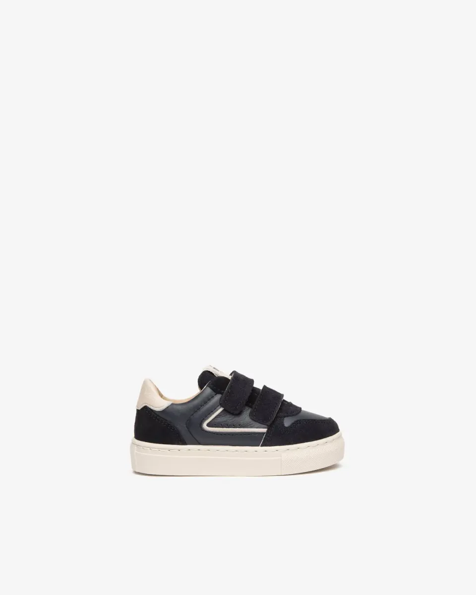 NeroGiardini Junior sneakers băieți piele velur cu scai