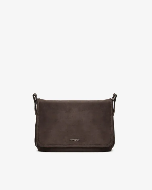 NeroGiardini geantă crossbody damă piele întoarsă