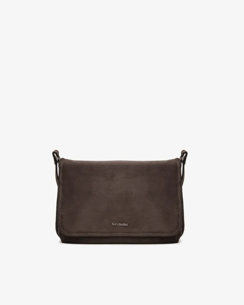 NeroGiardini geantă crossbody damă piele întoarsă