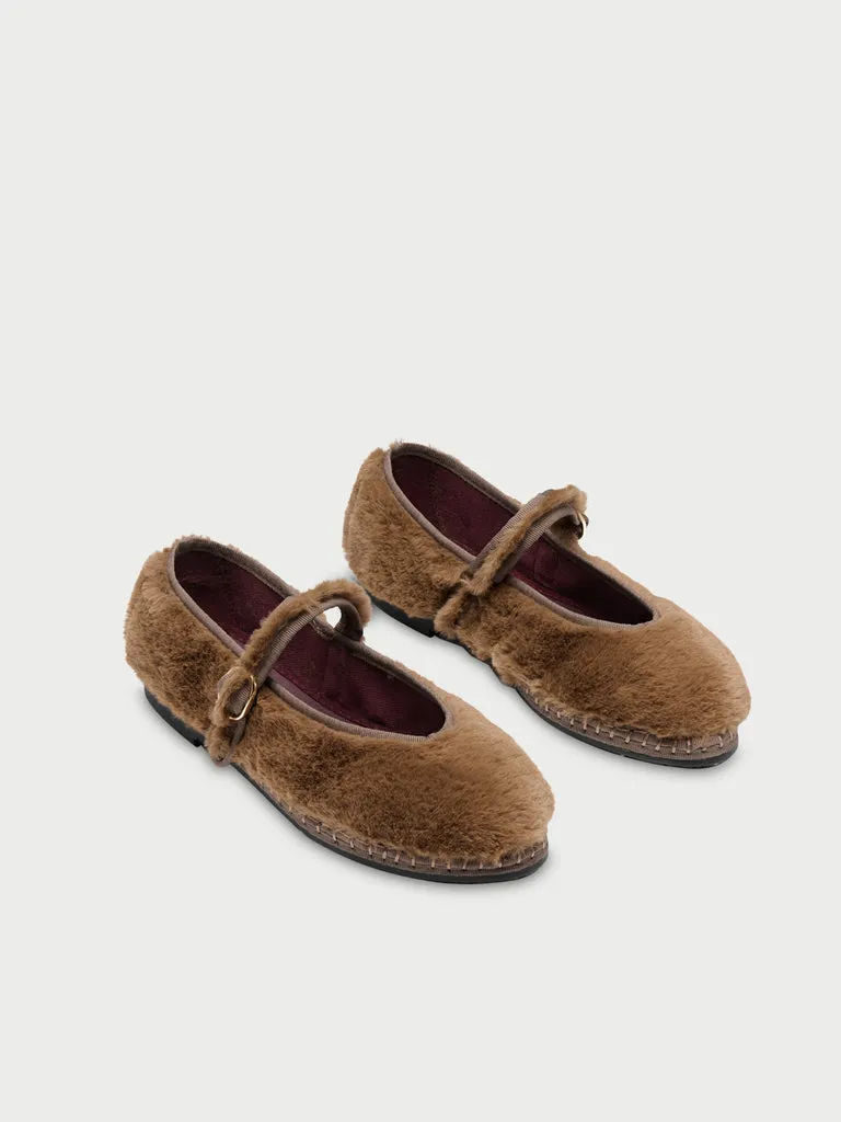 Flagelus Pierre Odette Brown pantofi Mary Jane maro