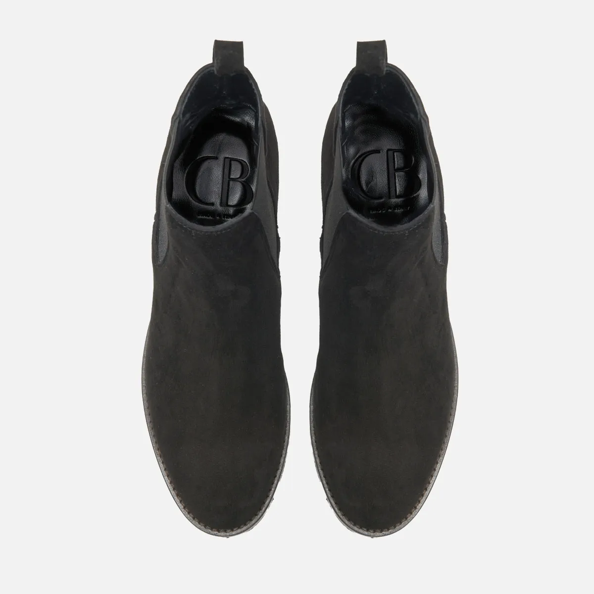 Cecilia Bringheli Sessanta Black Suede ghete chelsea negre