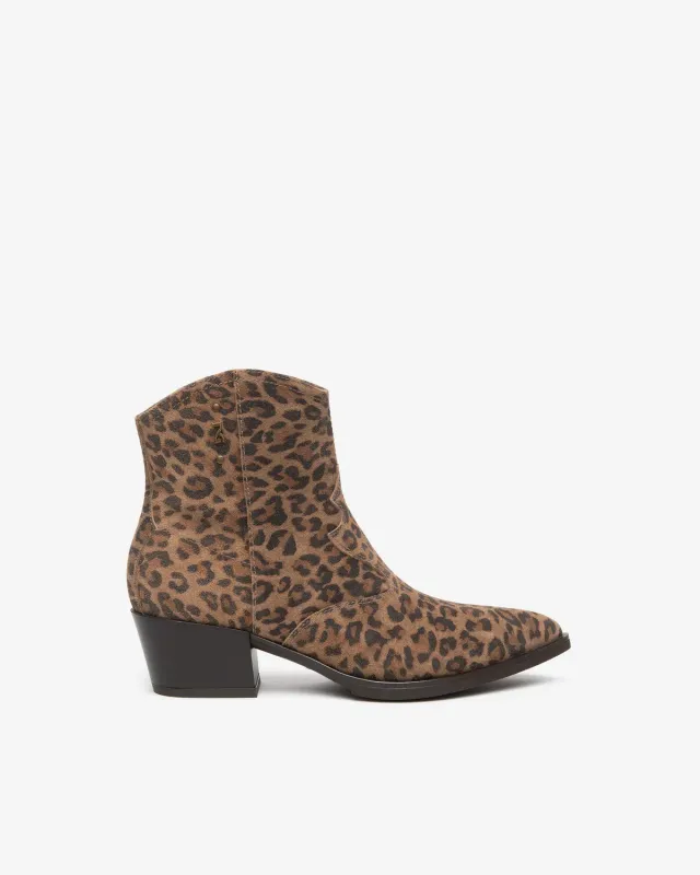 NeroGiardini ghete dama piele intoarsa western animal print