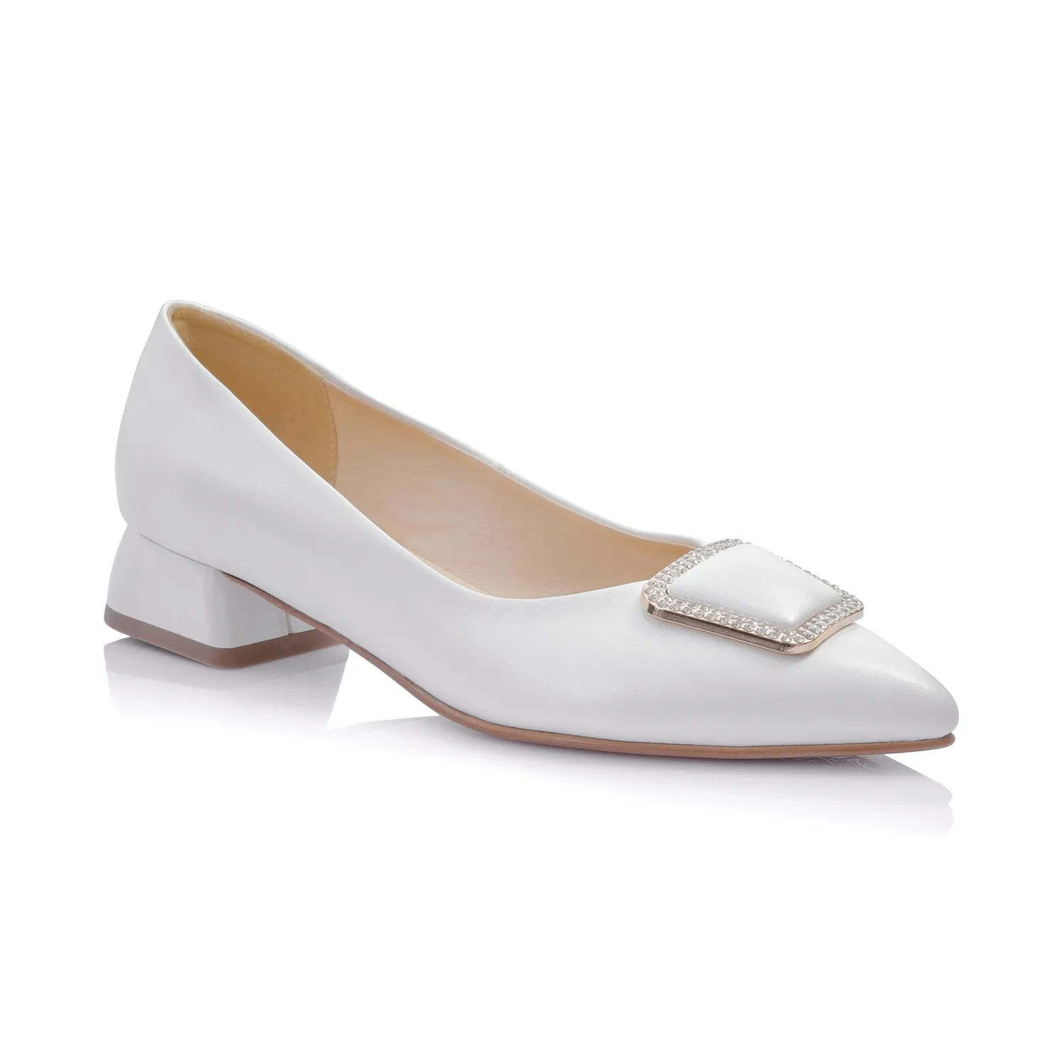 Catinca Shoes BL7 ALB balerini dama piele alb sidef