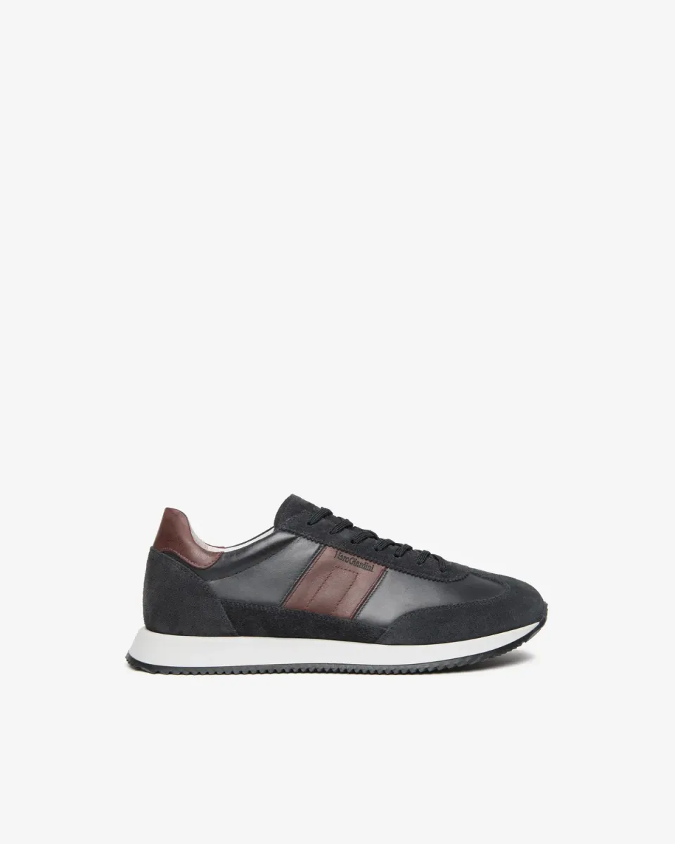 NeroGiardini sneakers barbati piele intoarsa casual