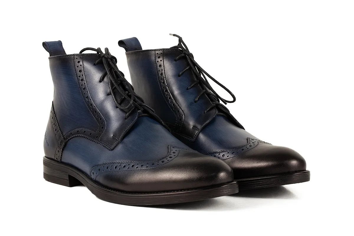 Lucas Shoes Ghete 850 ghete barbati albastre piele
