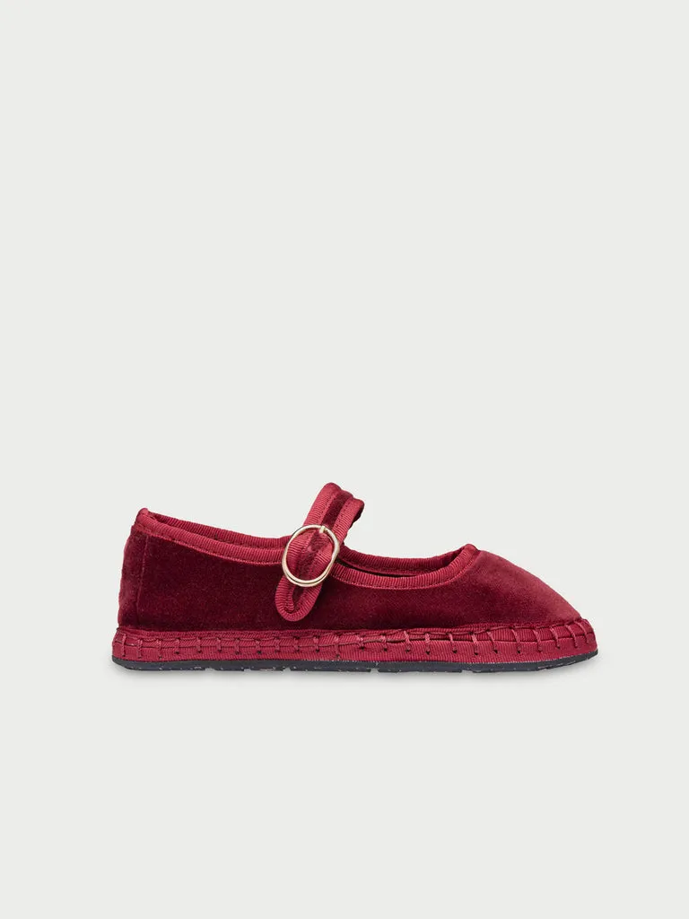 Flagelus Lucrecia Kids pantofi copii bordo velur