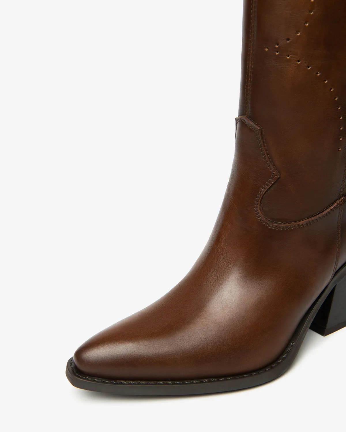 NeroGiardini cizme dama piele western toc 75 mm