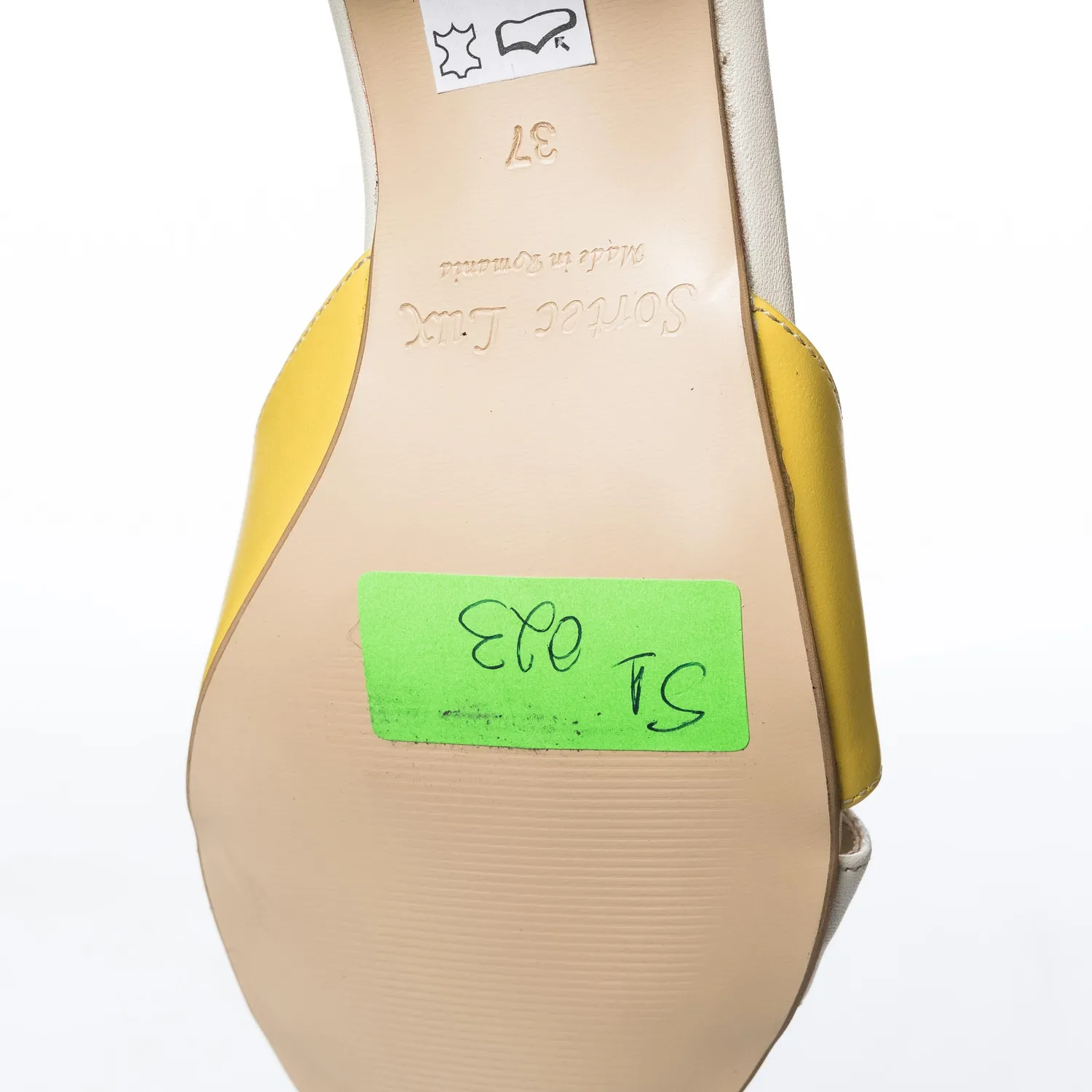 Catinca Shoes S1 BG sandale dama piele bej galben