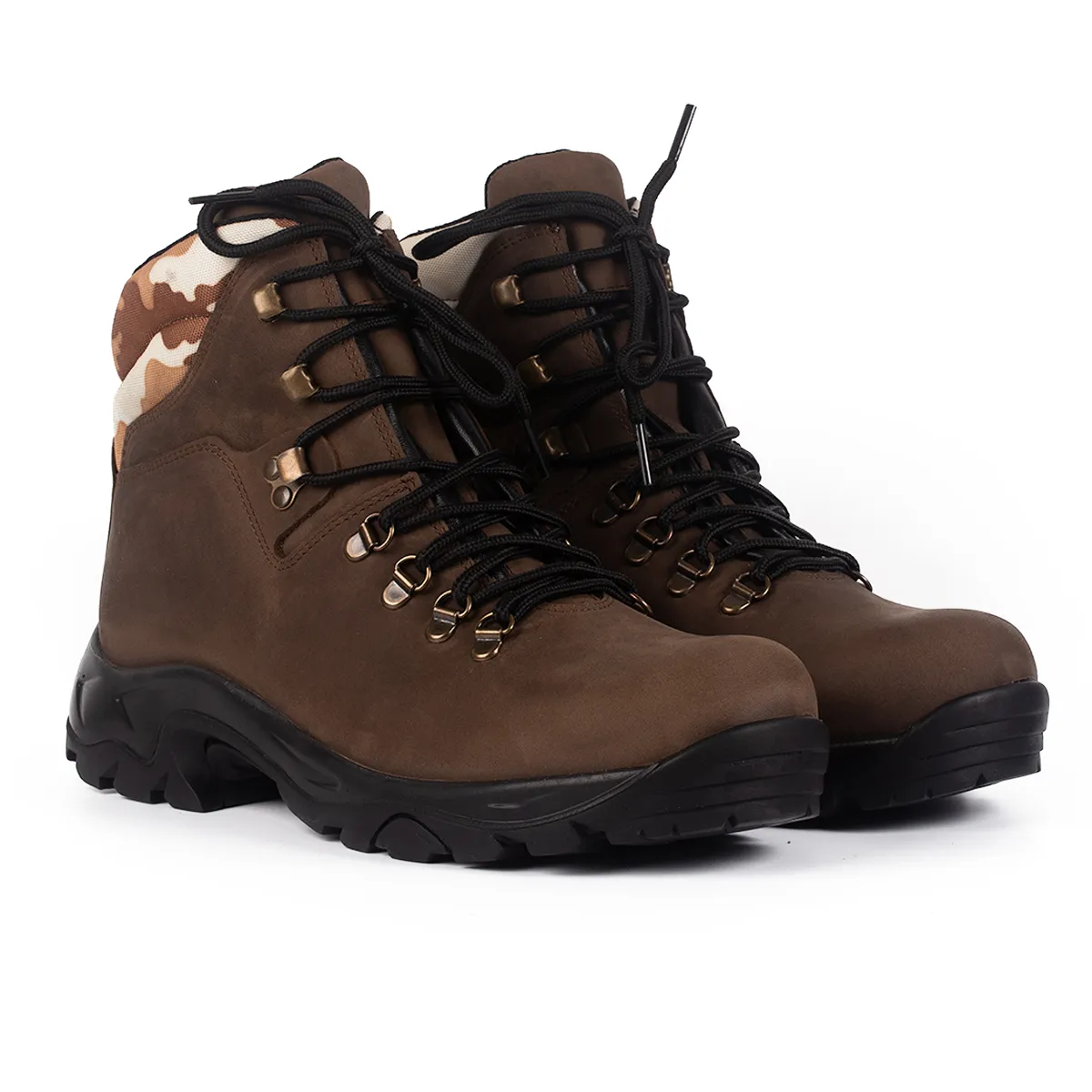 Lucas Shoes 384 bocanci barbati maro camuflaj piele bufo