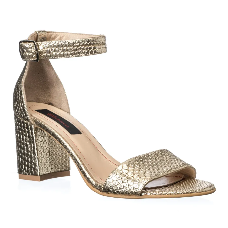 Catinca Shoes S10 SA sandale dama Solzi Aurii piele naturala