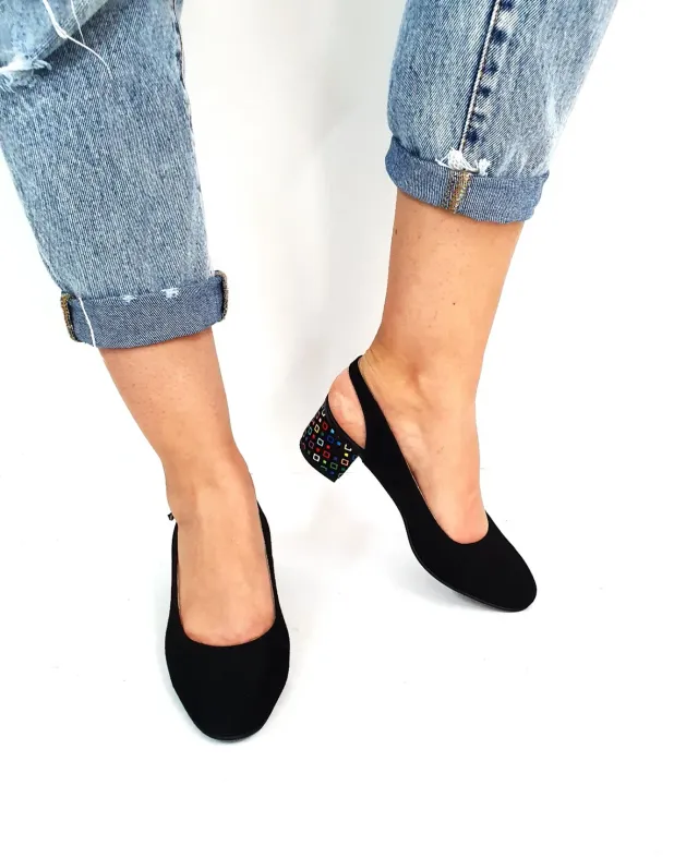 Catinca Shoes A77 NAPC sandale damă negru antilopă