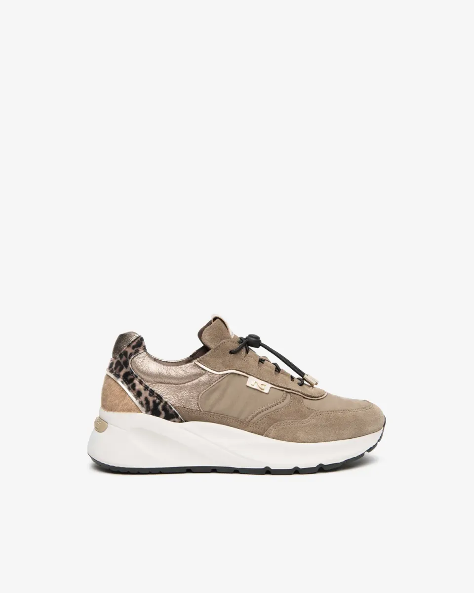 NeroGiardini sneakers dama piele canvas animal print