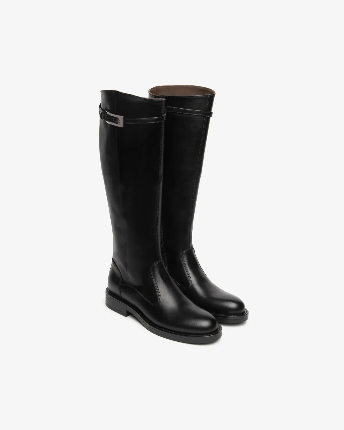 NeroGiardini cizme dama piele toc 30 mm catarama