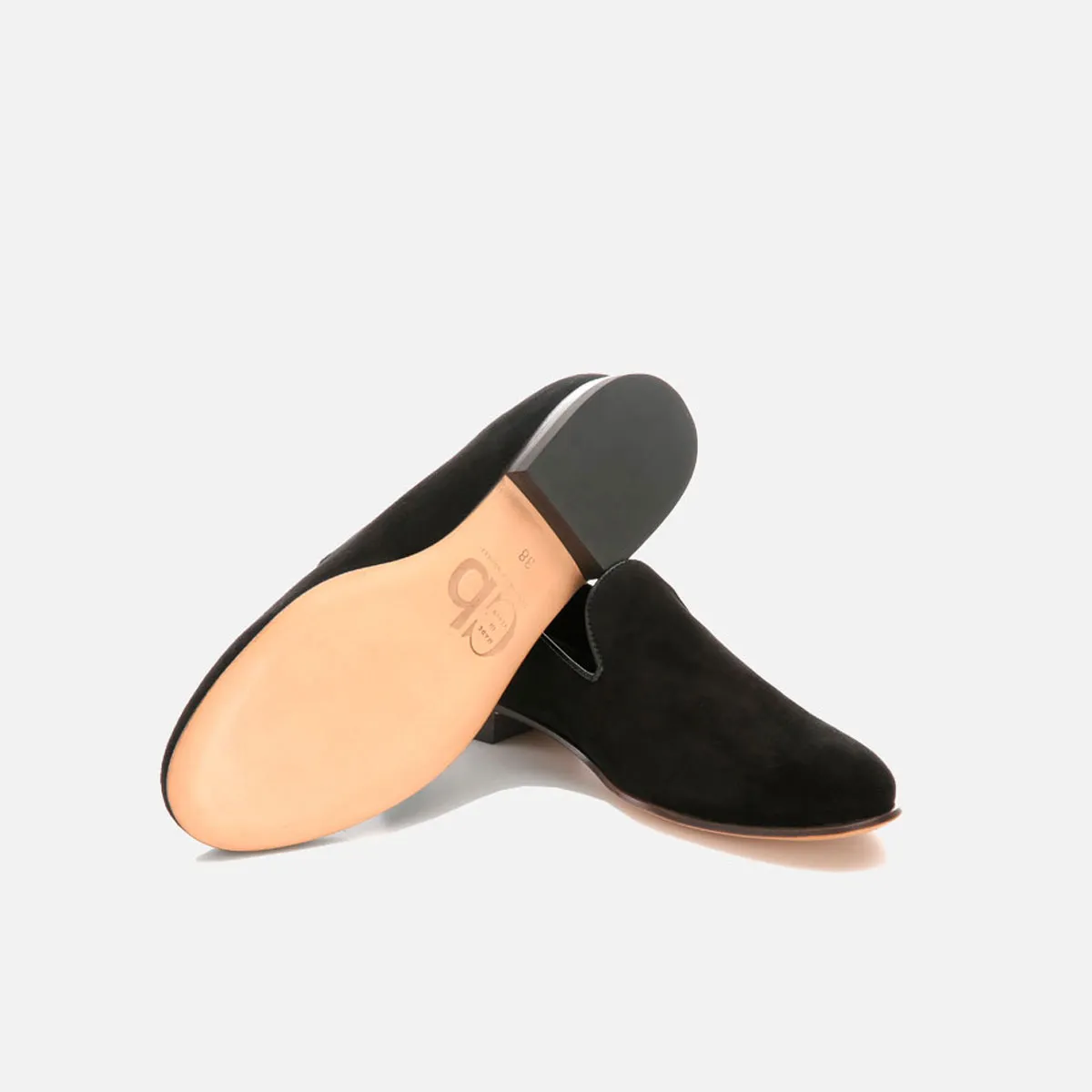 Cecilia Bringheli Positano Black Suede mocasini negri
