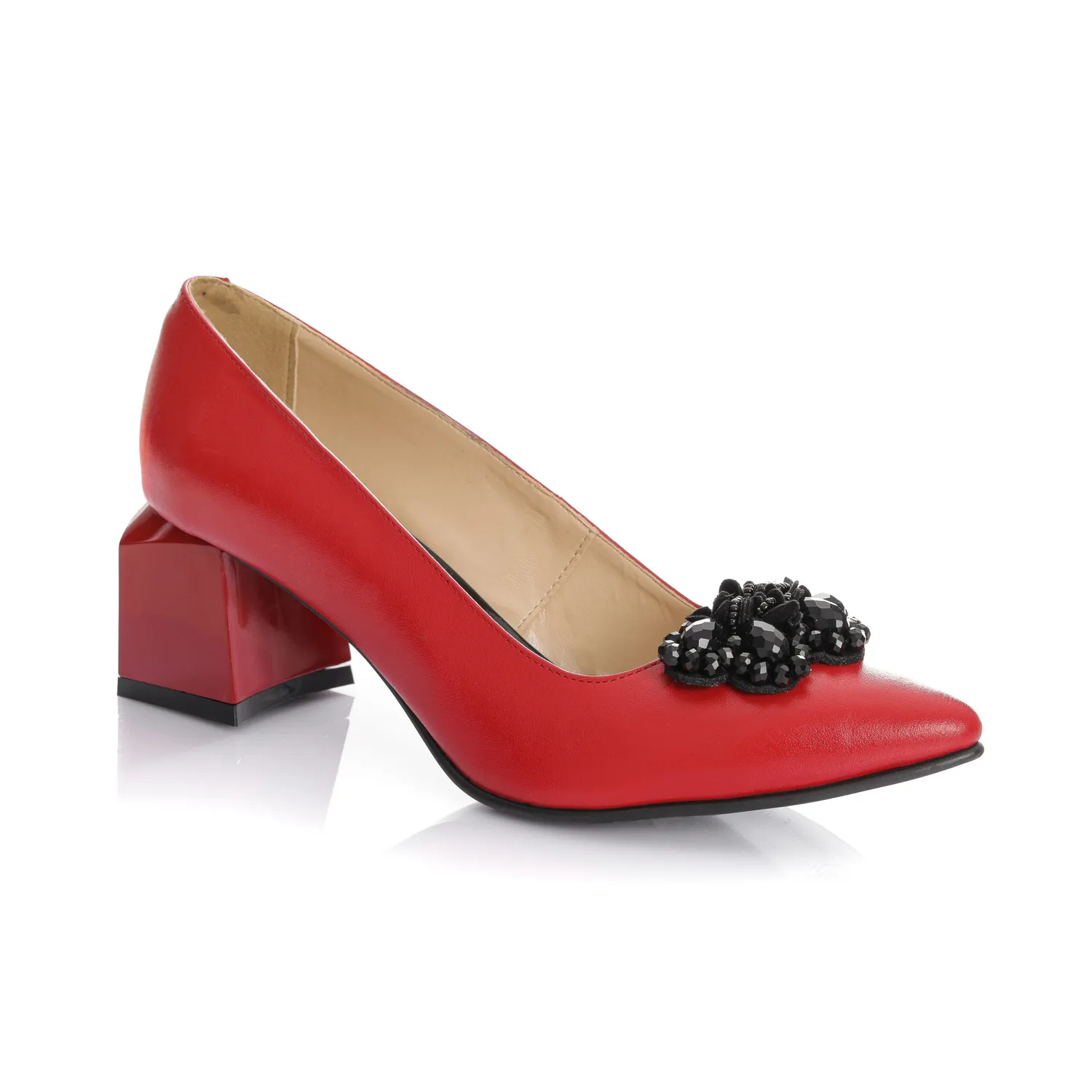 Catinca Shoes A60 RB pantofi piele rosu box