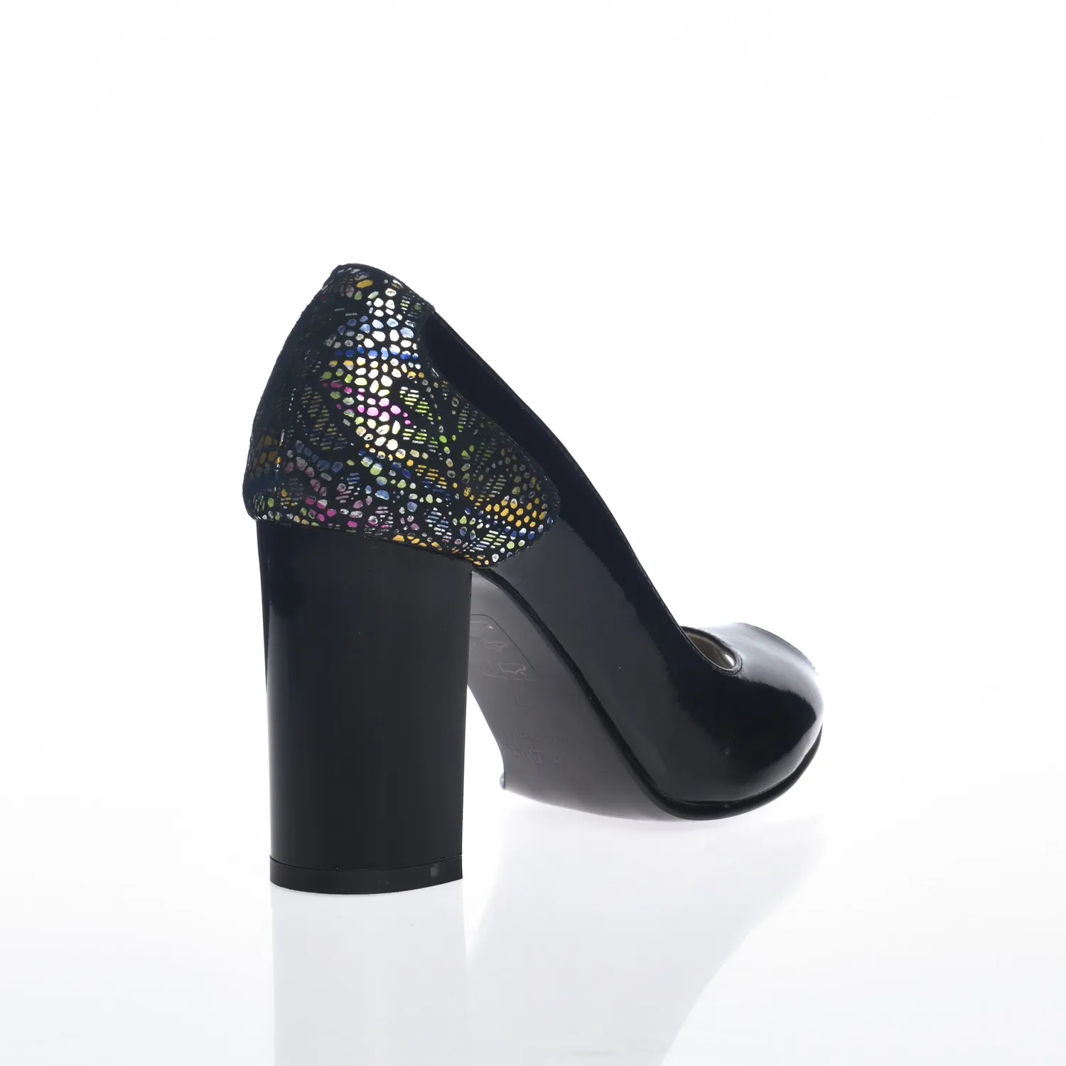 Catinca Shoes F26 NLI pantofi dama piele naturala lac imprimeu