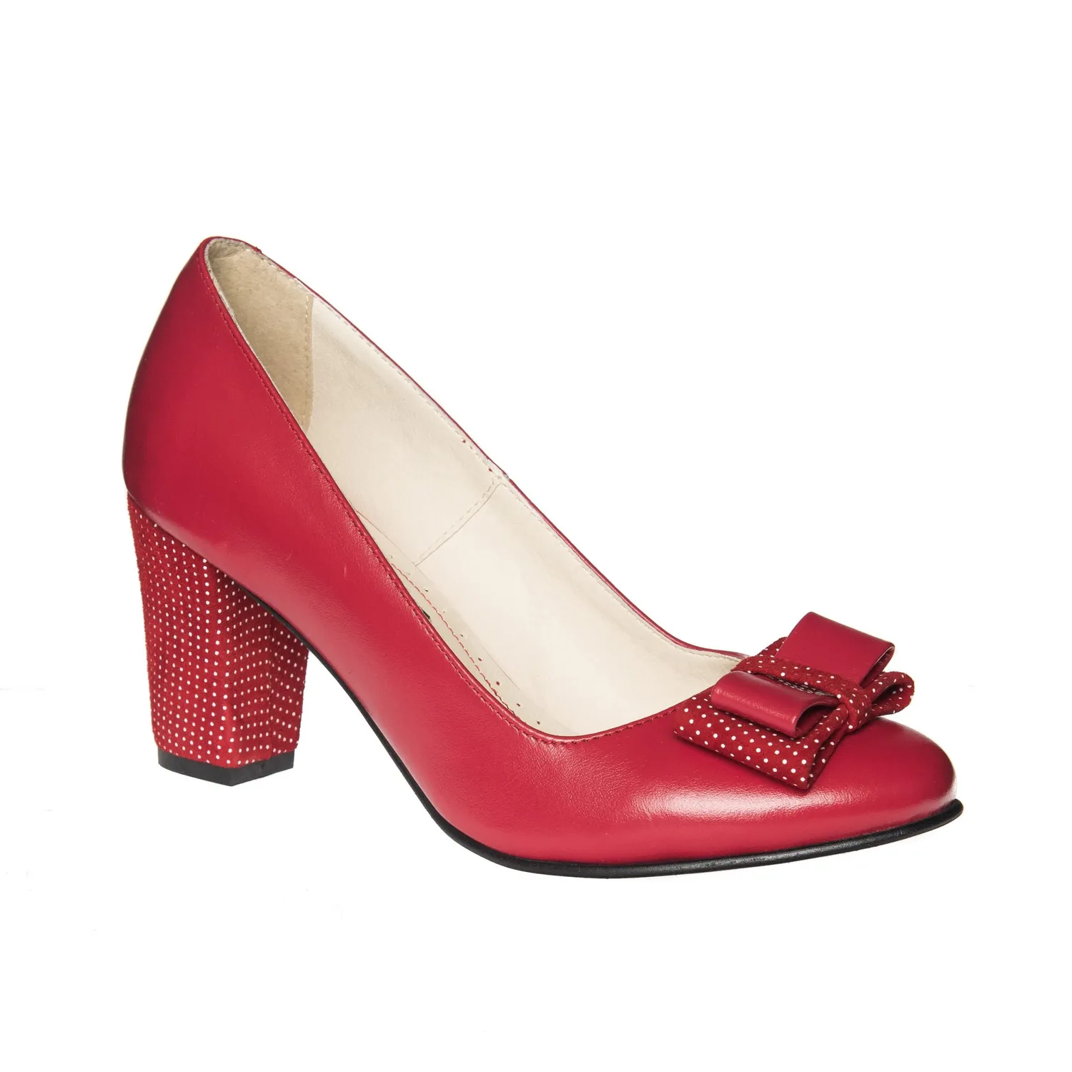 Catinca Shoes R5 RB pantofi dama piele naturala buline