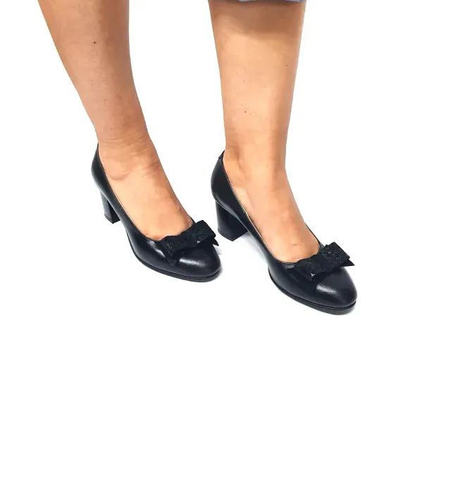 Catinca Shoes A14 NBC pantofi dama piele negru box cidiuri