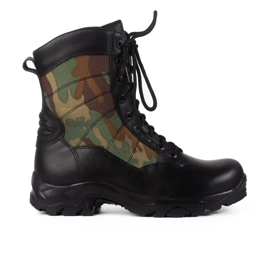 Lucas Shoes 374 bocanci barbati negru camuflaj piele