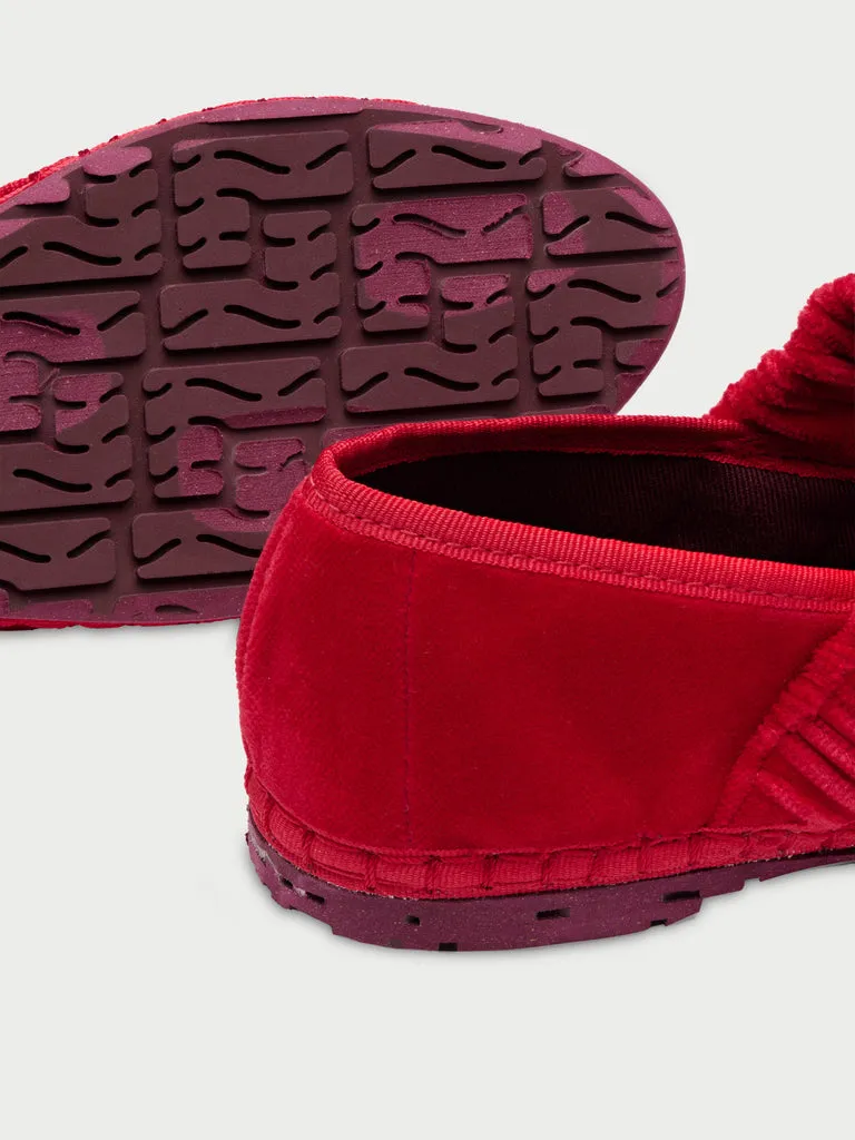 Flagelus Mafalda Red pantofi catifea rosie