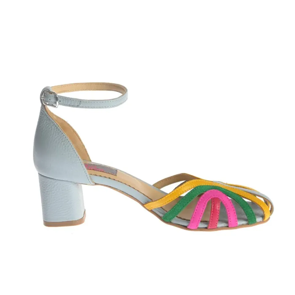 Ana Urbana New Orleans sandale piele multicolore