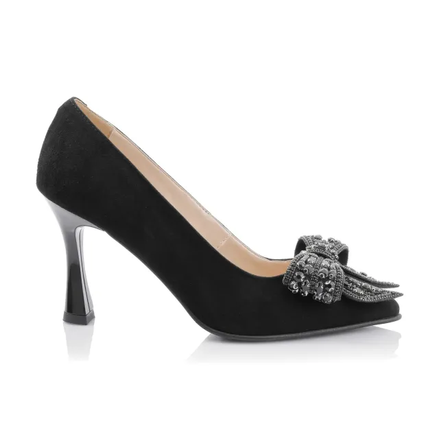 Catinca Shoes A66 NA pantofi dama piele negru antilopa