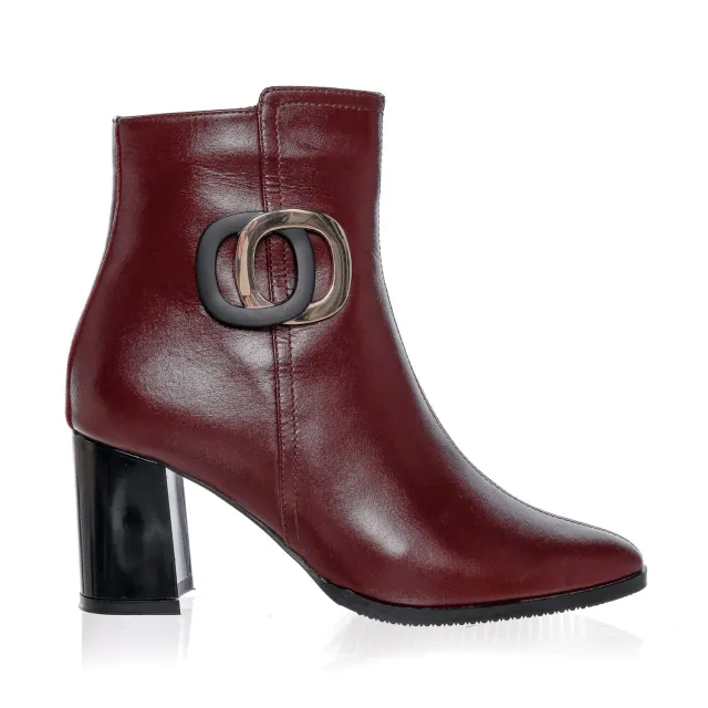 Catinca Shoes Bordo Box GX75 BB ghete dama piele bordo