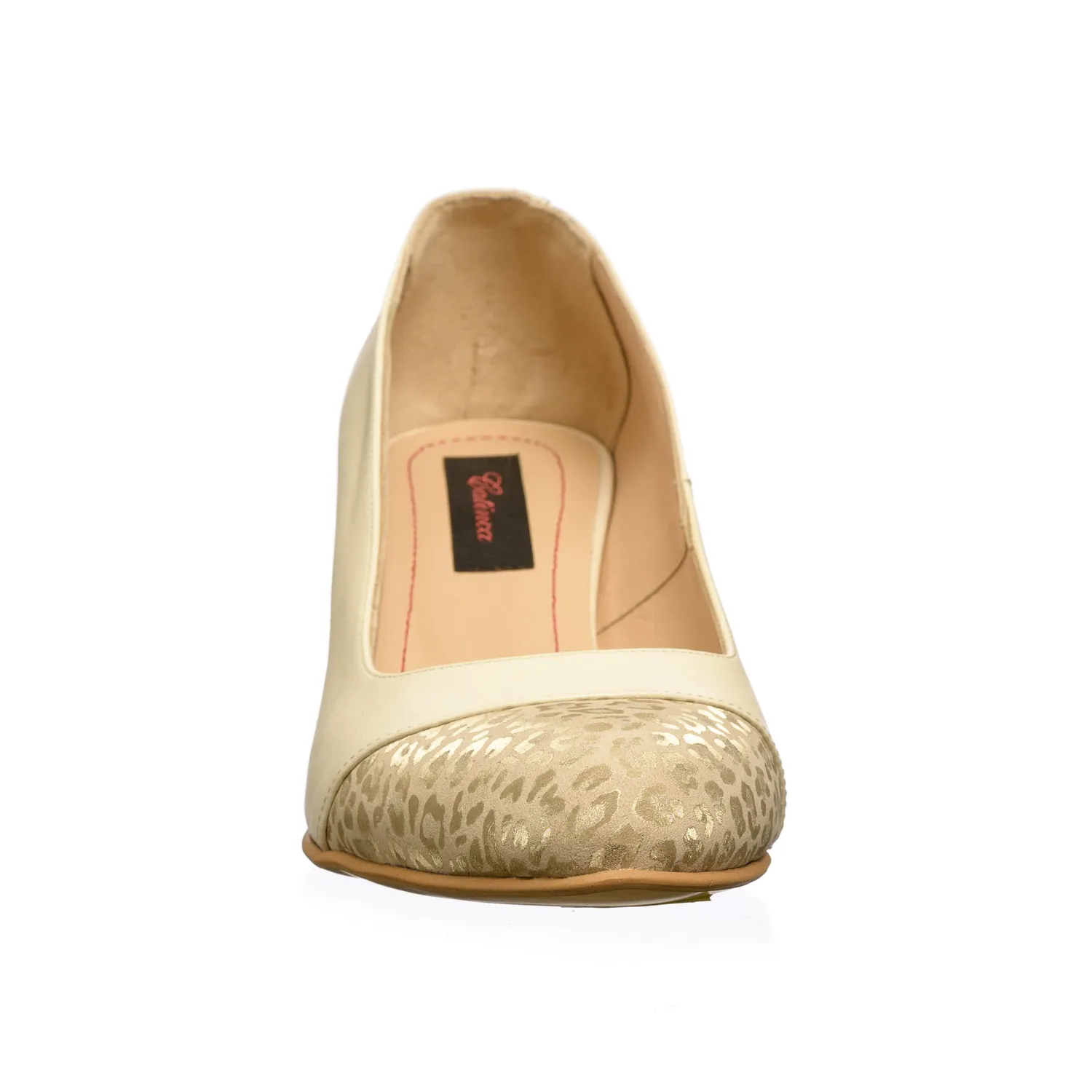 Catinca Shoes A3 BVP pantofi dama piele bej varf poney