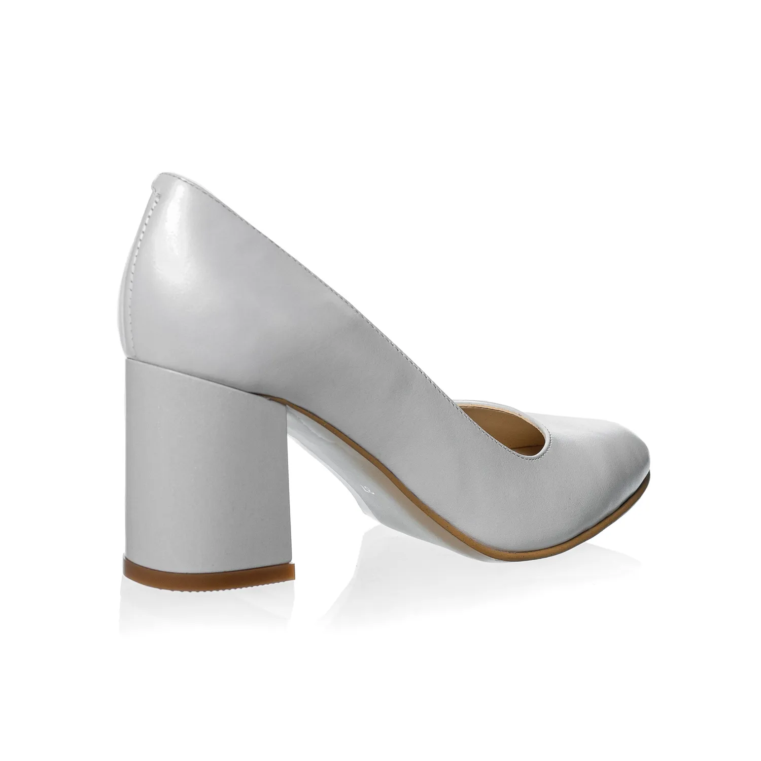 Catinca Shoes R7 AS pantofi dama piele albi sidef