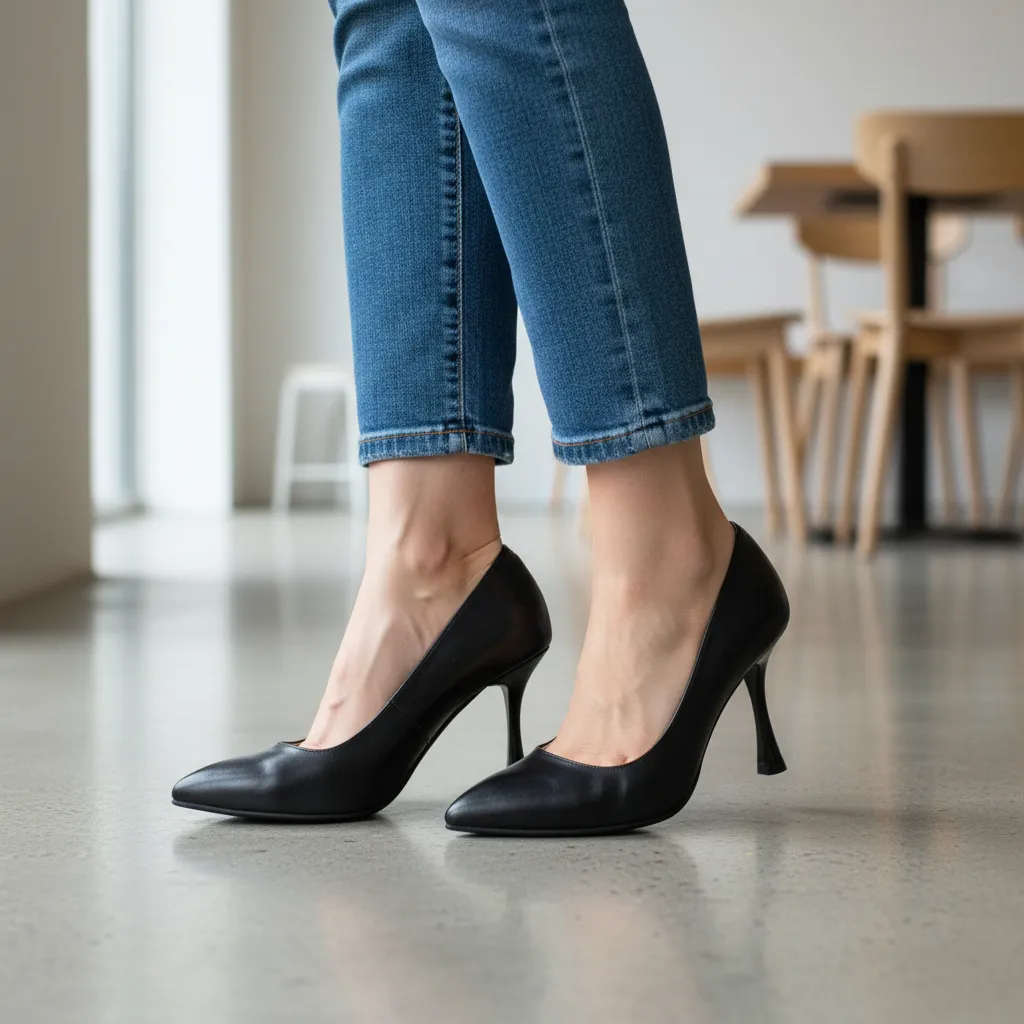 Catinca Shoes Negru Box A76 NE pantofi dama piele naturala negri