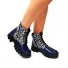 Catinca Shoes BC35 BT bocanci piele bleumarin triunghi
