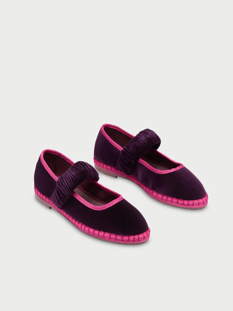 Flagelus Mafalda Deep Purple pantofi mov catifea