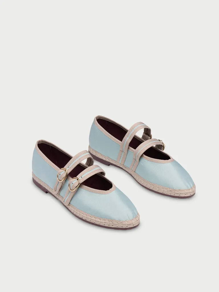 Flagelus Claire Aqua pantofi Mary Jane matase bleu