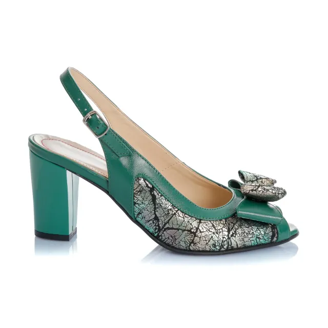 Catinca Shoes F22 VVS sandale dama verde piele naturala
