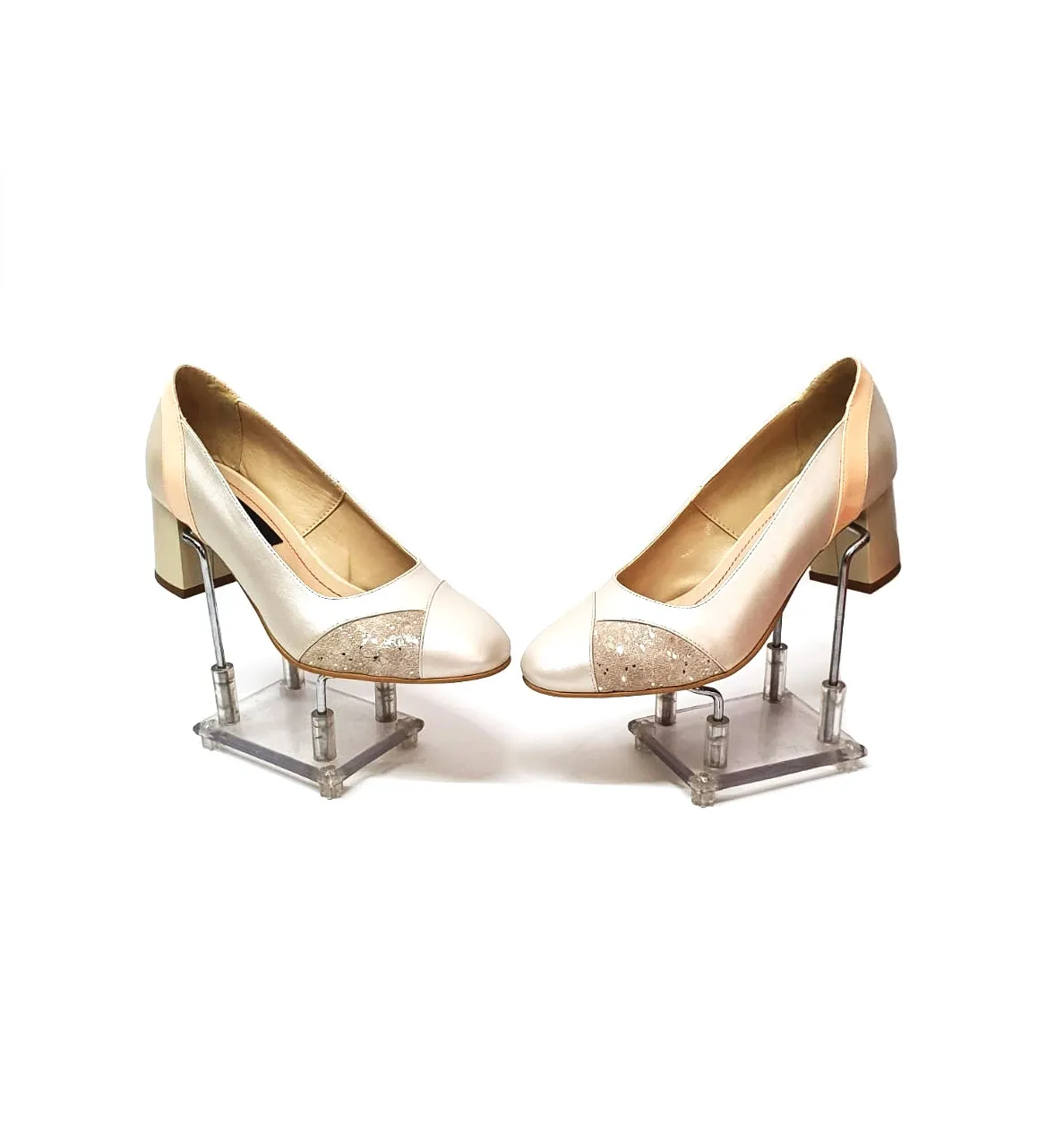 Catinca Shoes C33 BSFLN pantofi piele bej sidef nude
