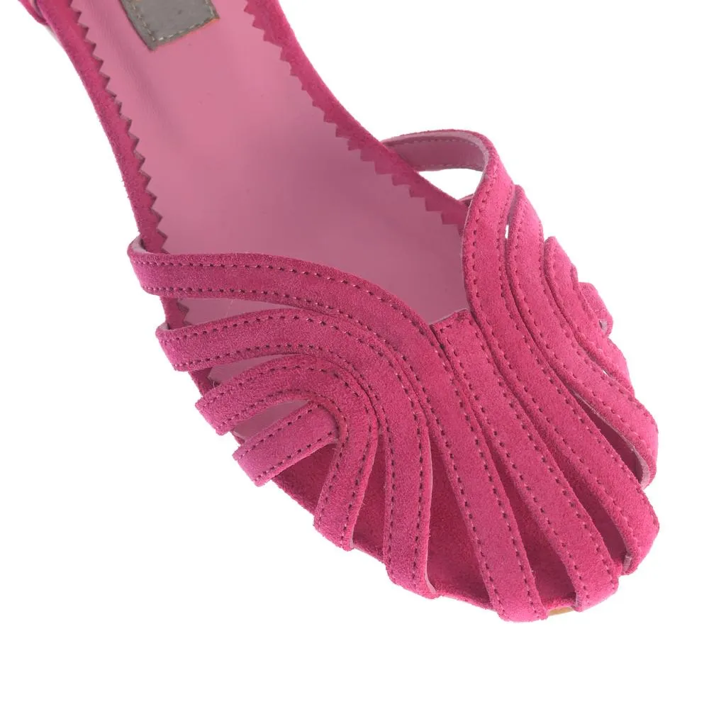 Ana Urbana Shoes Simplicity sandale fuchsia talpa plata