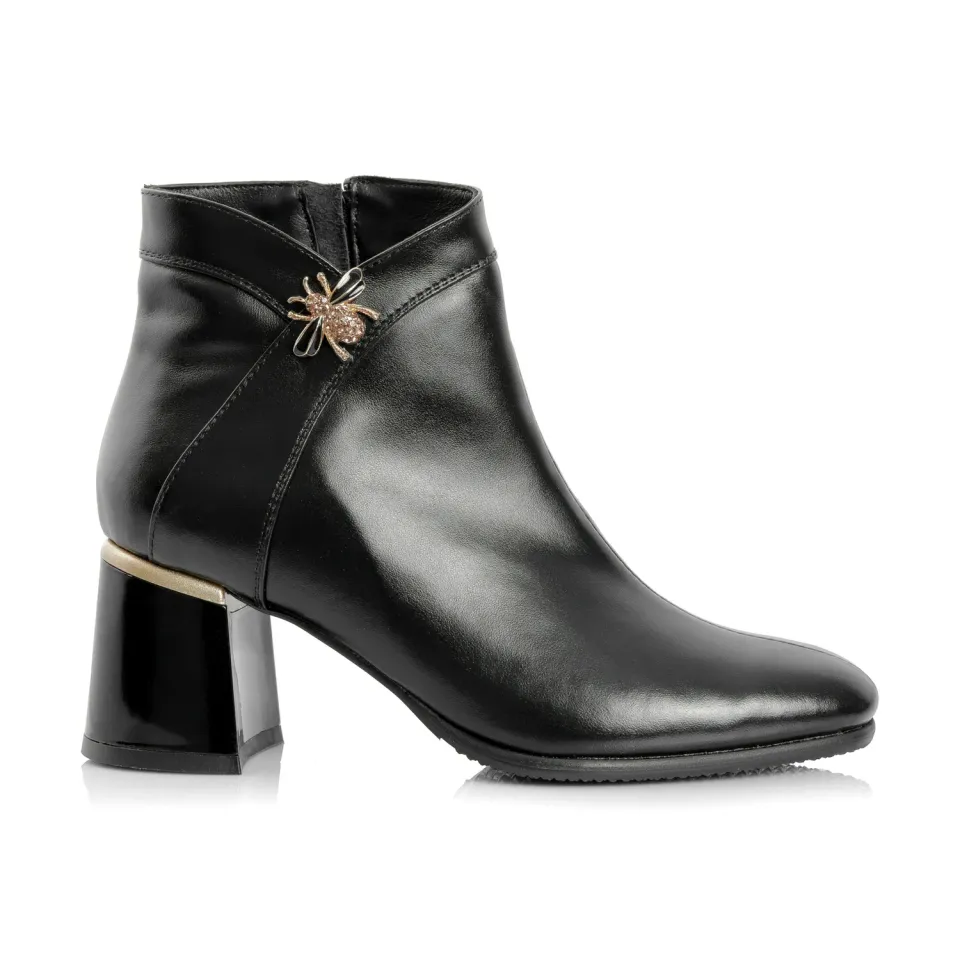 Catinca Shoes G441 NB ghete dama piele naturala negru box