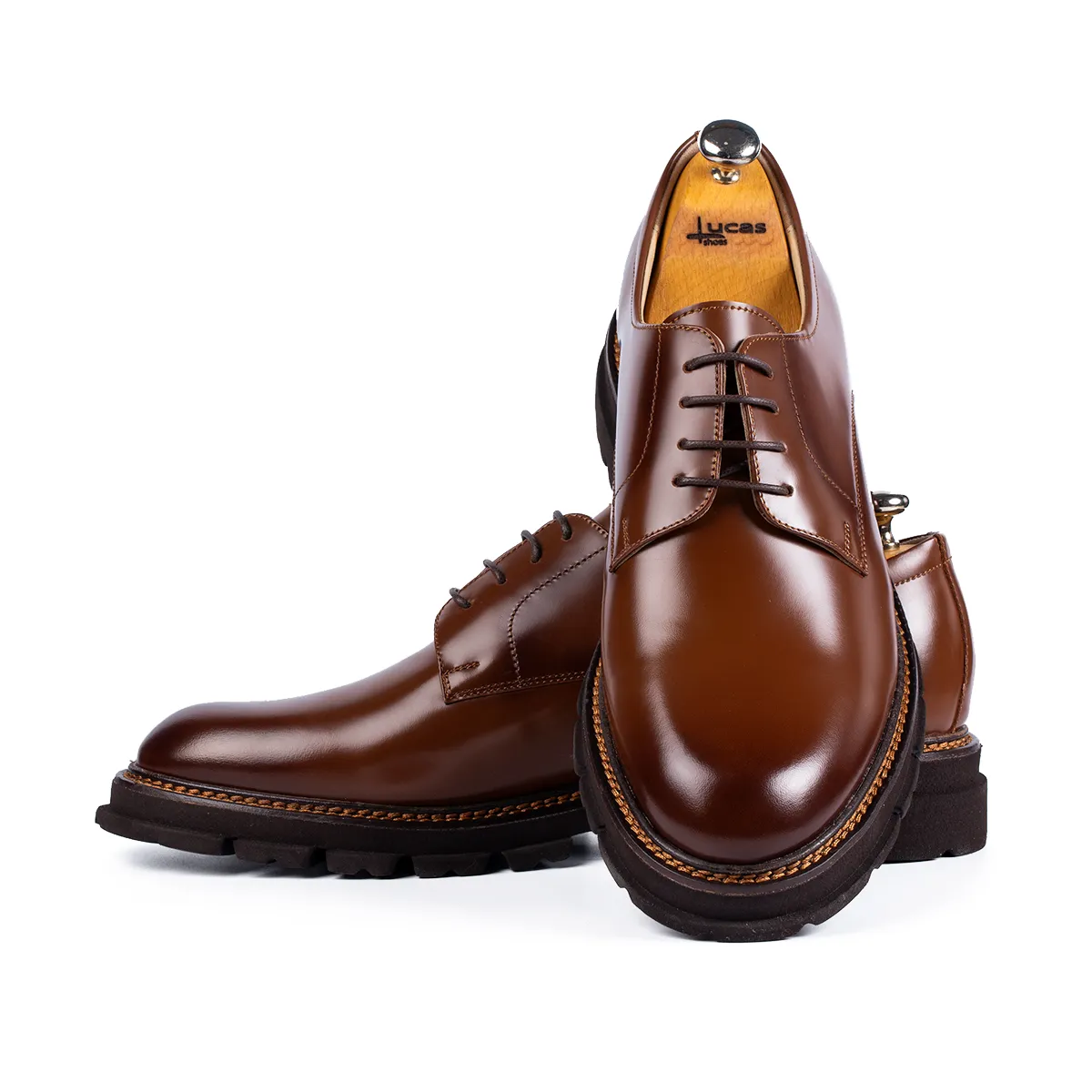 Lucas Shoes Elegant 346 pantofi ukr maro lac piele naturala