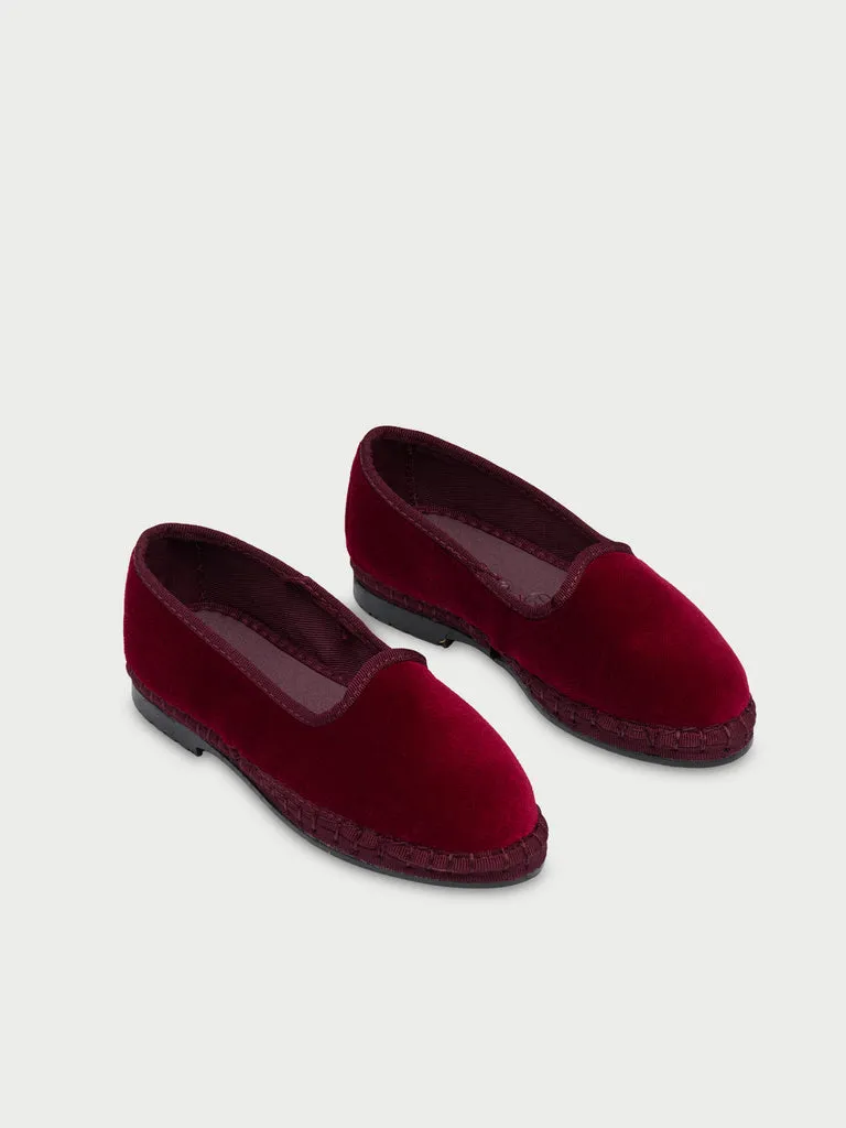 Flagelus Athos Kids mocasini bordo catifea