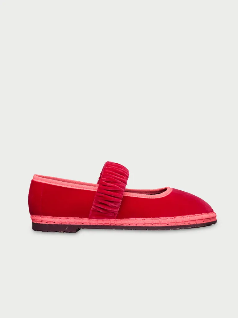 Flagelus Mafalda Lady Pink pantofi fucsia catifea
