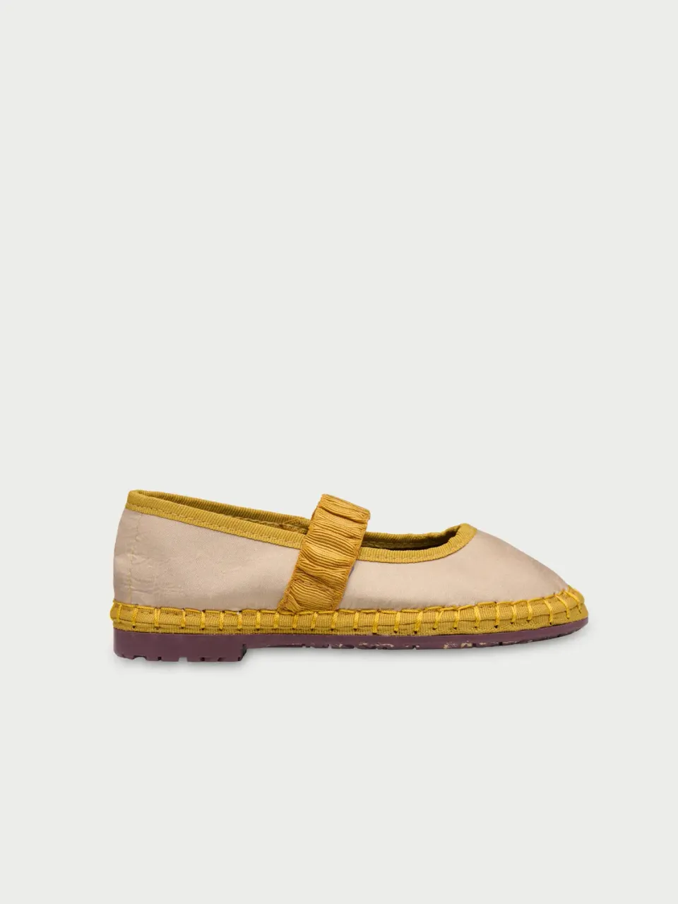Flagelus Mafalda Ruffle Sand pantofi copii bej