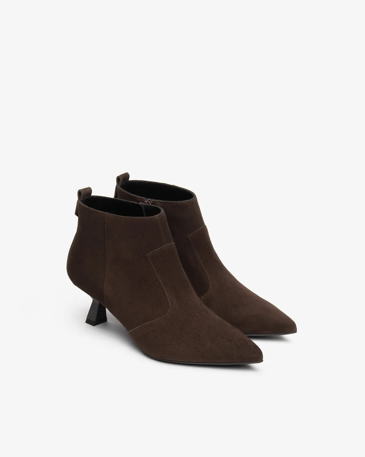Botine NeroGiardini piele intoarsa toc 5,5 cm