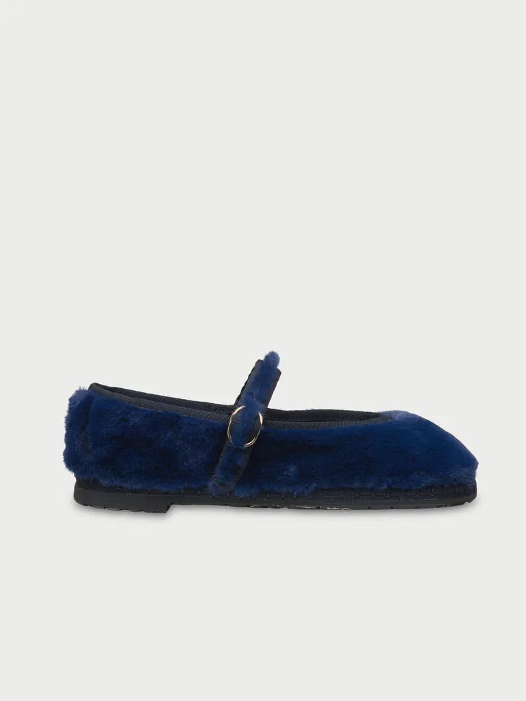 Flagelus Pierre Odette Navy pantofi blana albastra