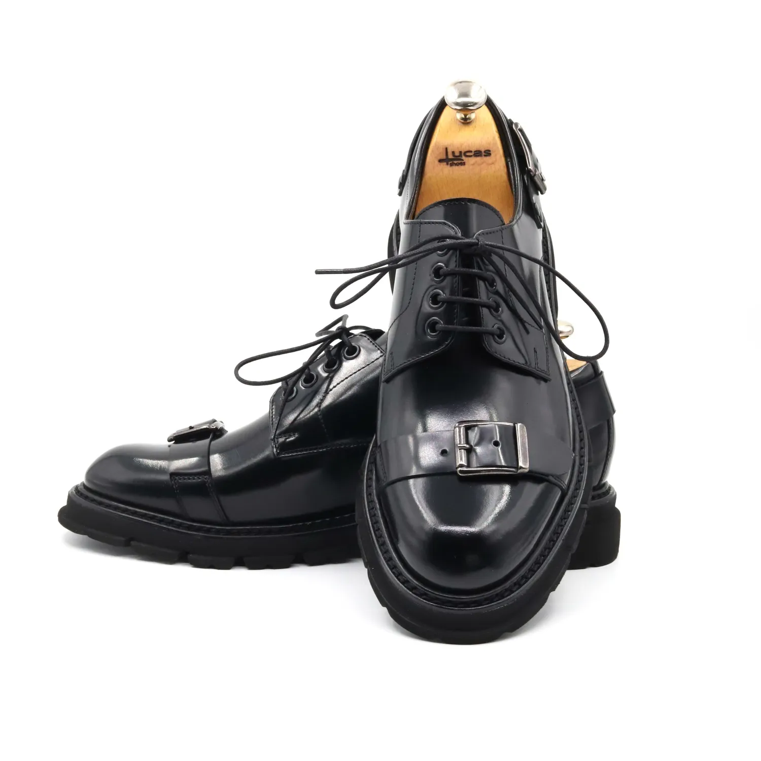 Lucas Shoes Elegant Buckle Oxford pantofi negru