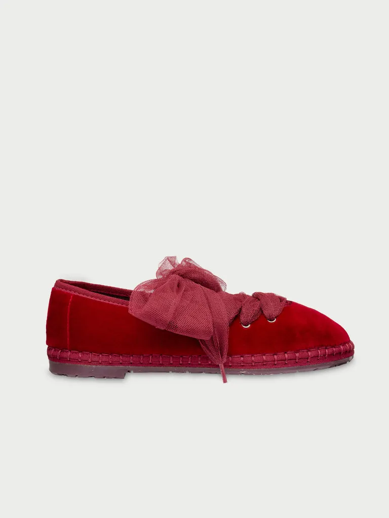 Flagelus Ginevra Red papuci catifea rosii bumbac