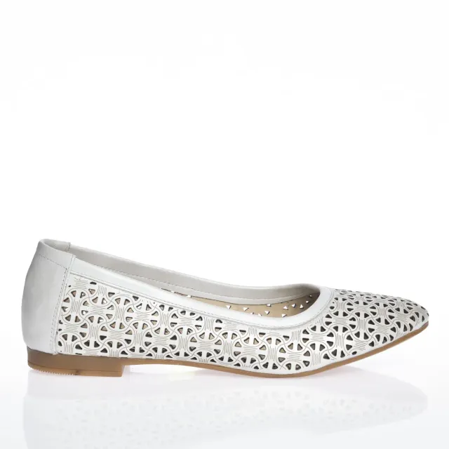 Catinca Shoes BL 4 A balerini dama piele naturala albi