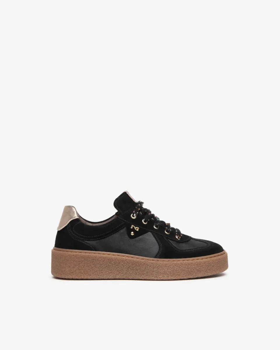 Sneakerși NeroGiardini damă piele cu platformă 4,5 cm