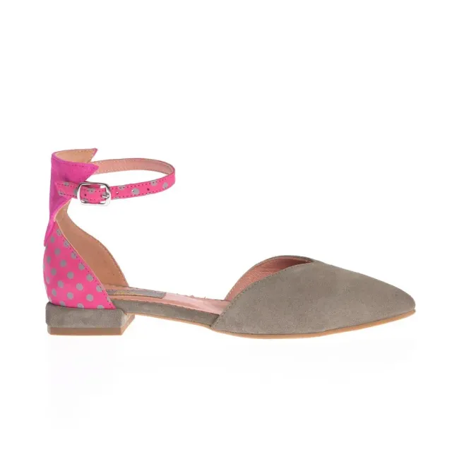 Ana Urbana Guatemala sandale piele gri-fuchsia